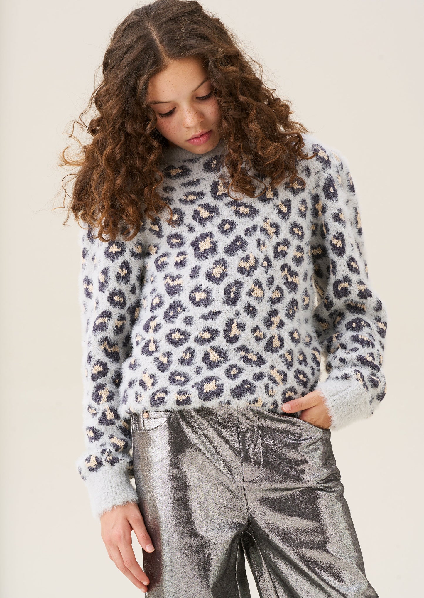 Ginny Leopard Eyelash Jumper