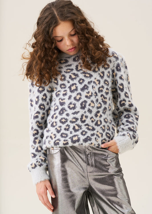Ginny Leopard Eyelash Jumper