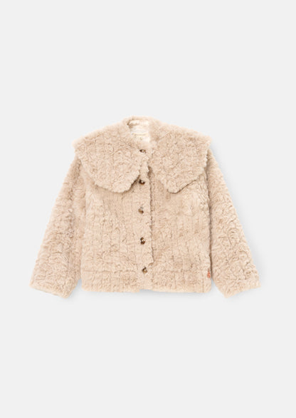 Cecile Cape Collar Fur Coat