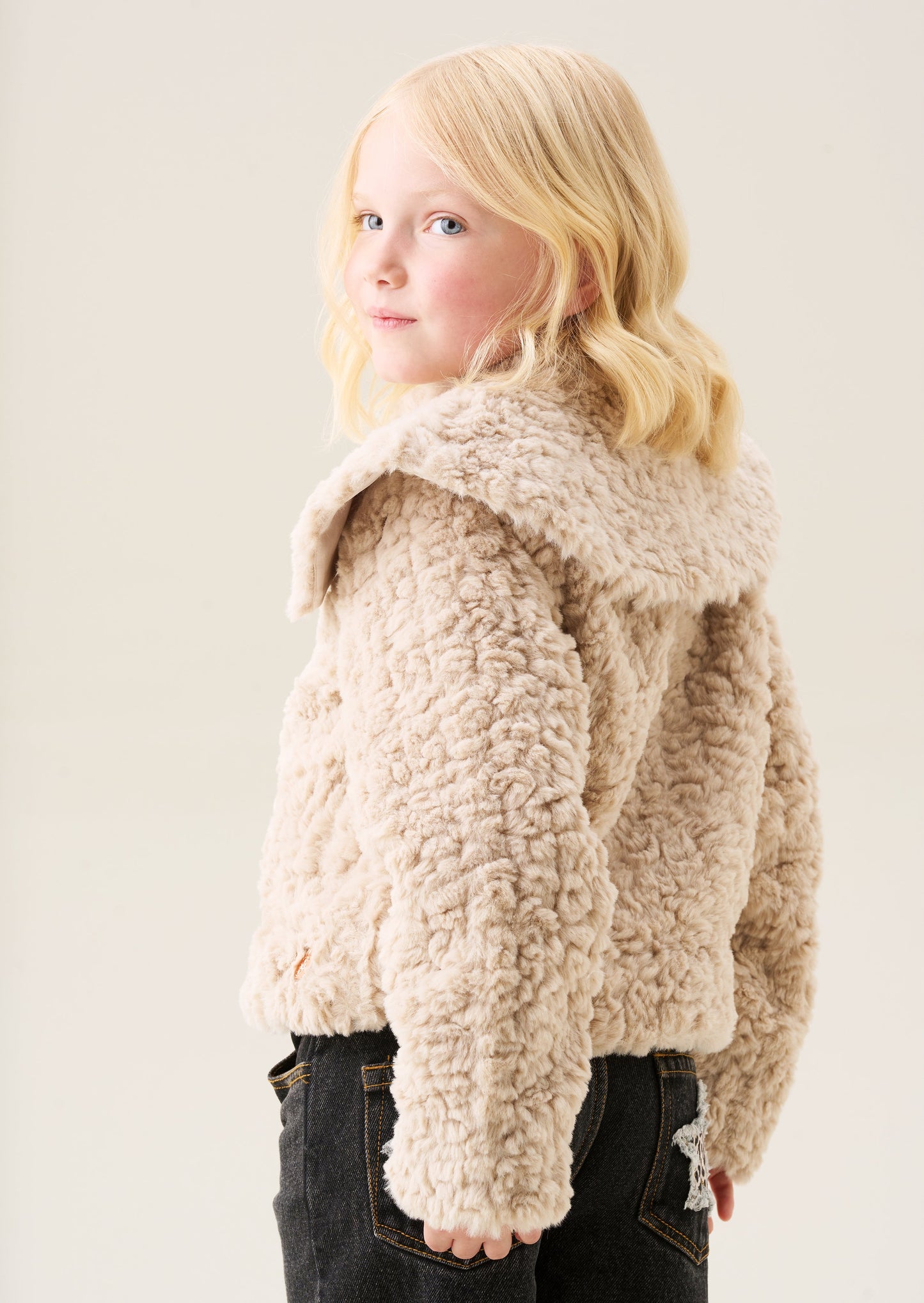 Cecile Cape Collar Fur Coat