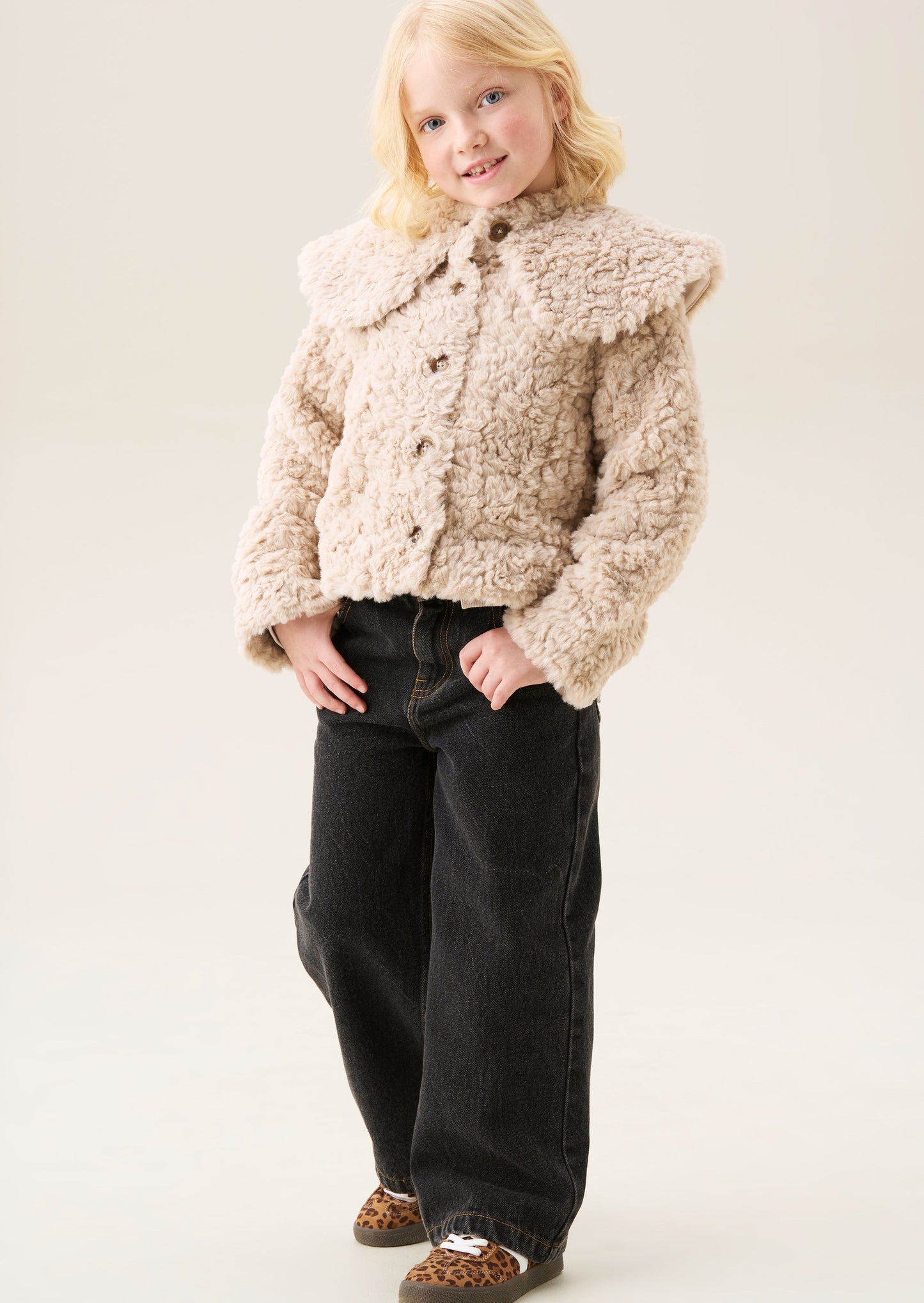 Cecile Cape Collar Fur Coat