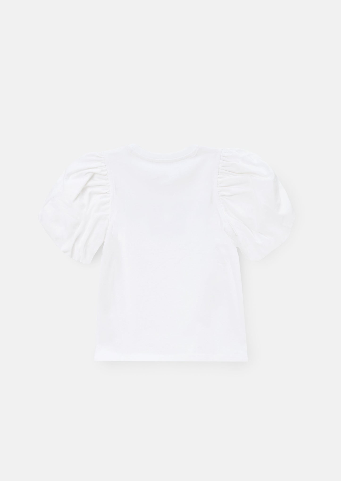 Heidi White Puff Sleeve Embellished Tee