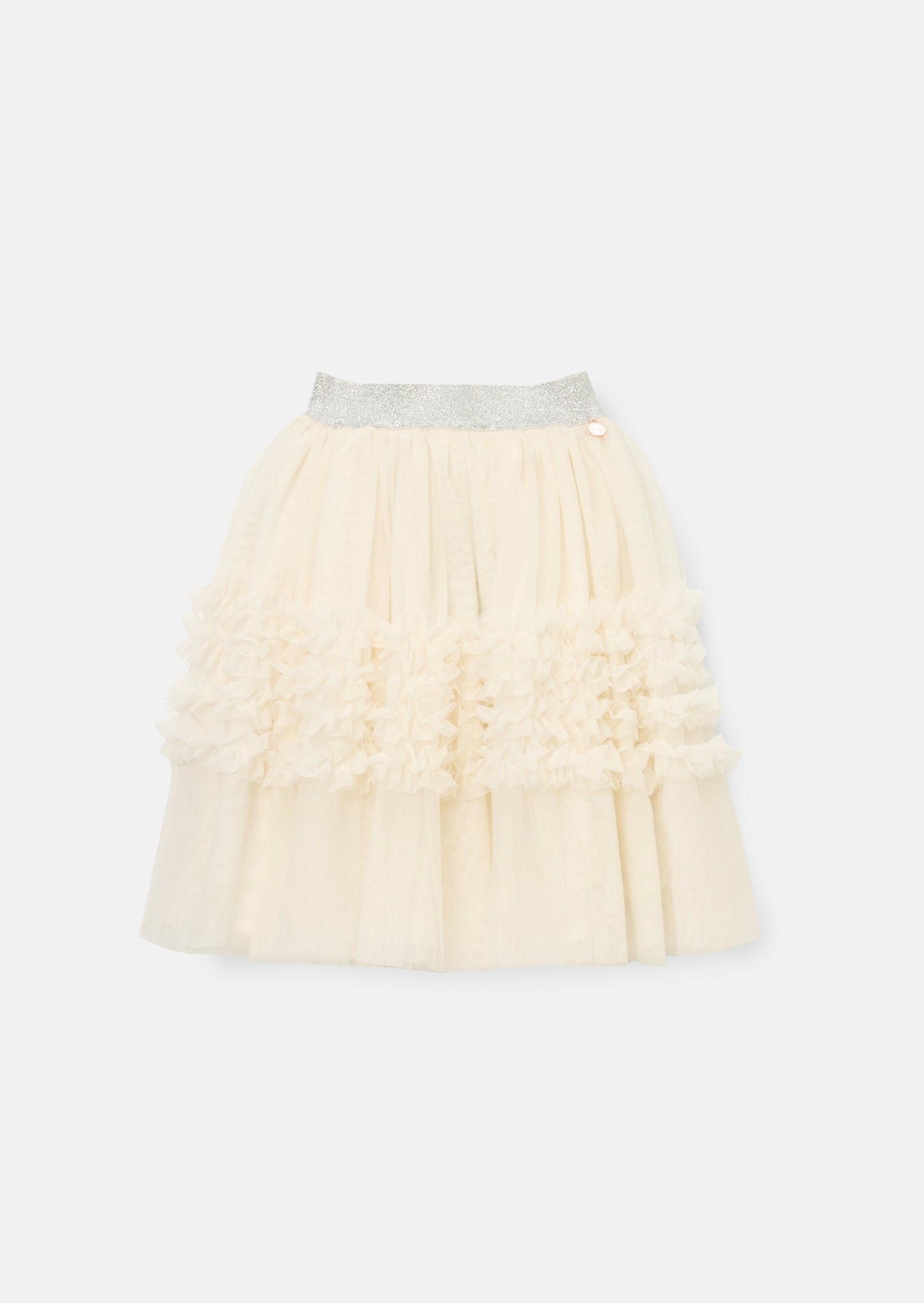 Sallie Ivory Ruffle Mesh Skirt