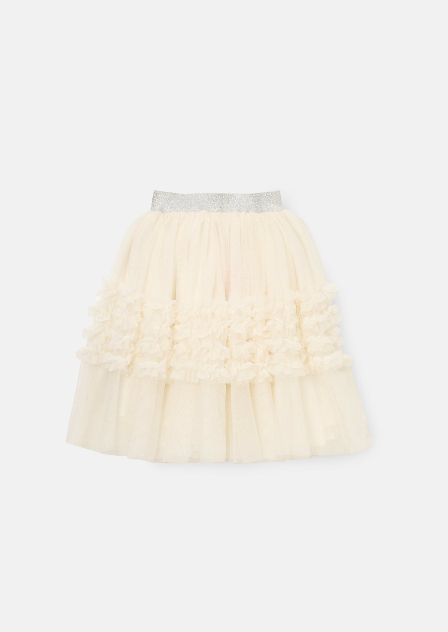 Sallie Ivory Ruffle Mesh Skirt