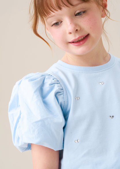 Reyna Diamonte Puff Sleeve Tee