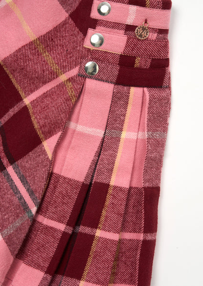 Marcia Pleated Check Skirt