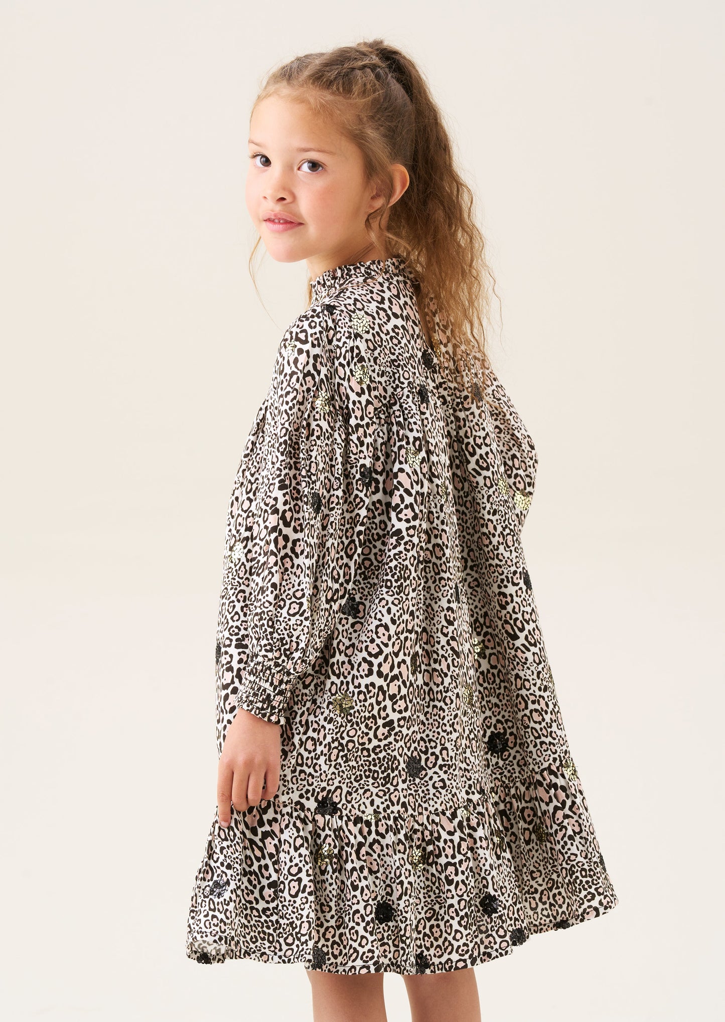 Mindy Leopard Sequin Embellished Dress