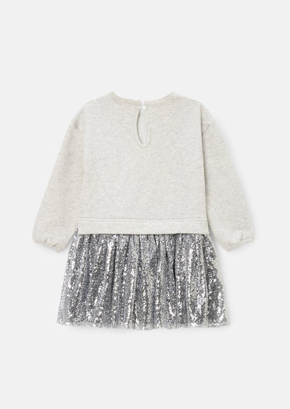 Ella Sequin Skirt Sweat Dress