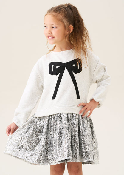 Ella Sequin Skirt Sweat Dress