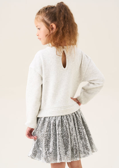 Ella Sequin Skirt Sweat Dress