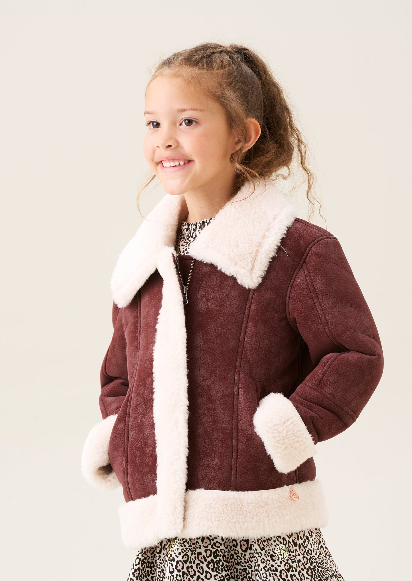 Halle Faux Leather Fur Jacket