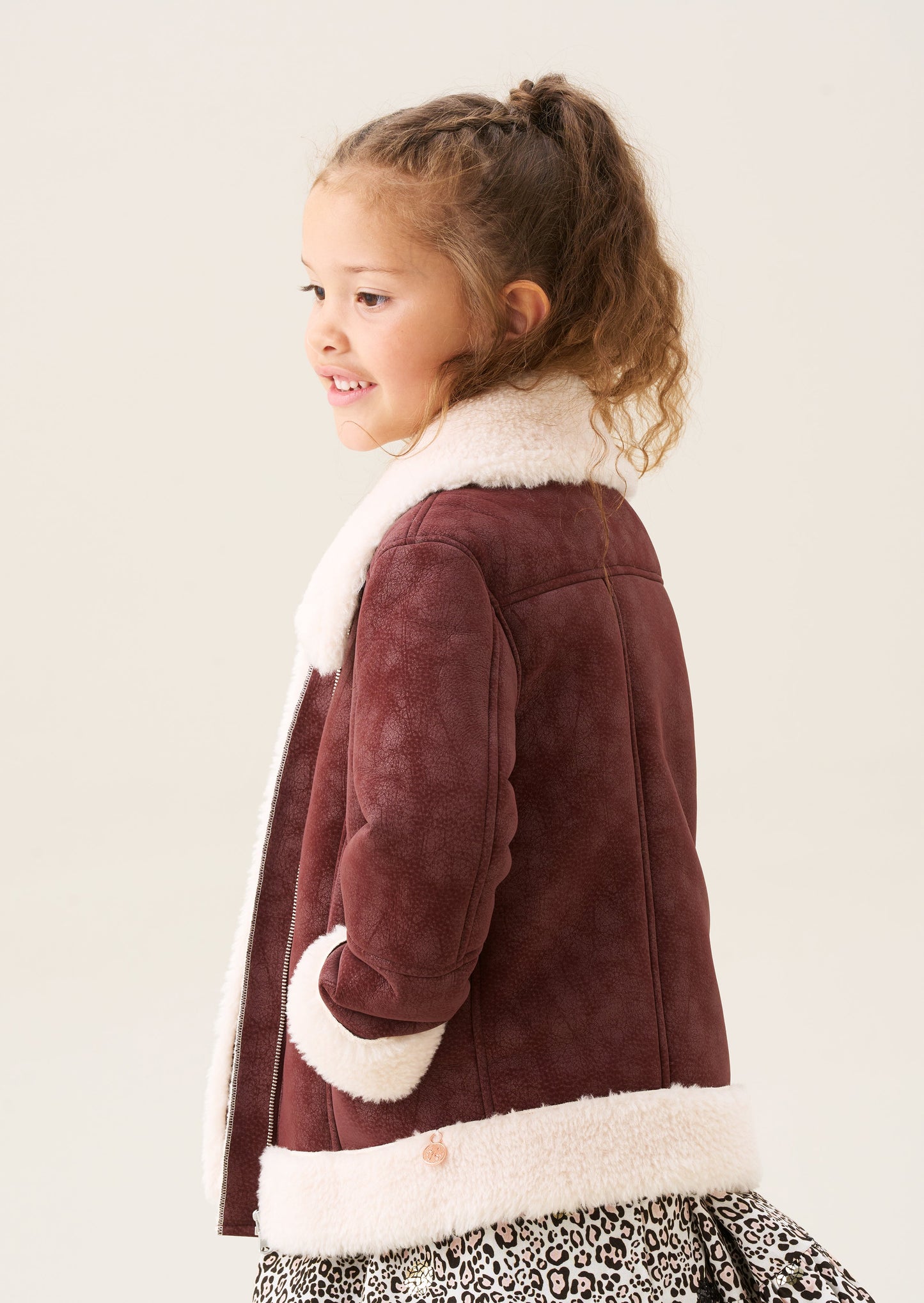 Halle Faux Leather Fur Jacket