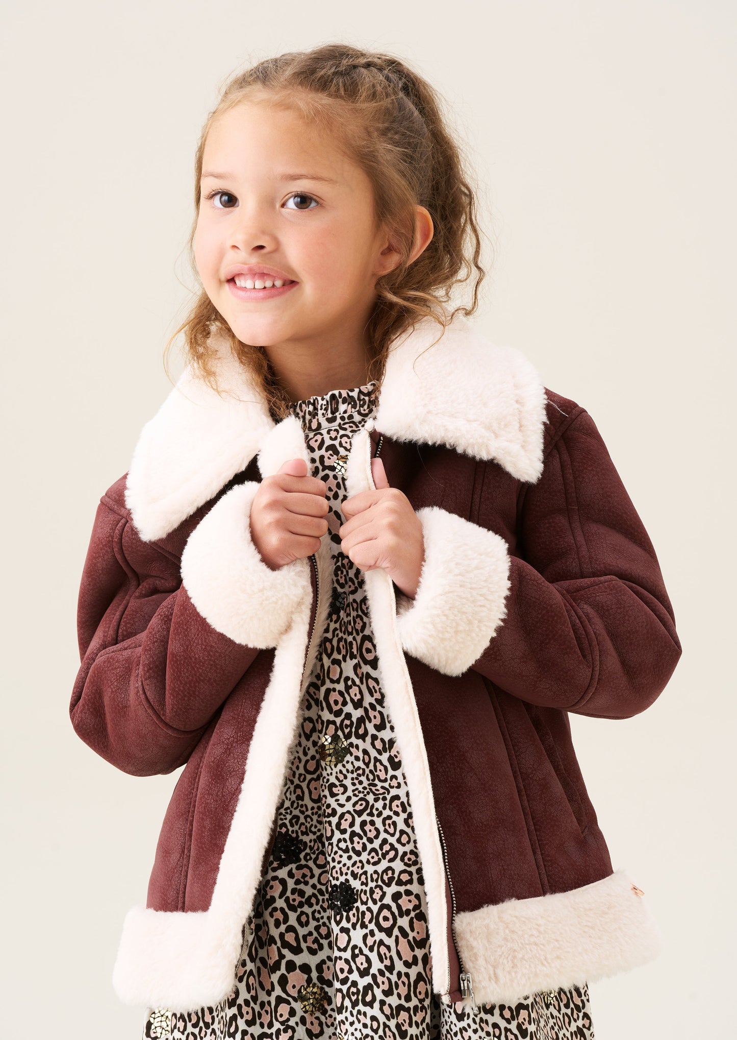 Halle Faux Leather Fur Jacket