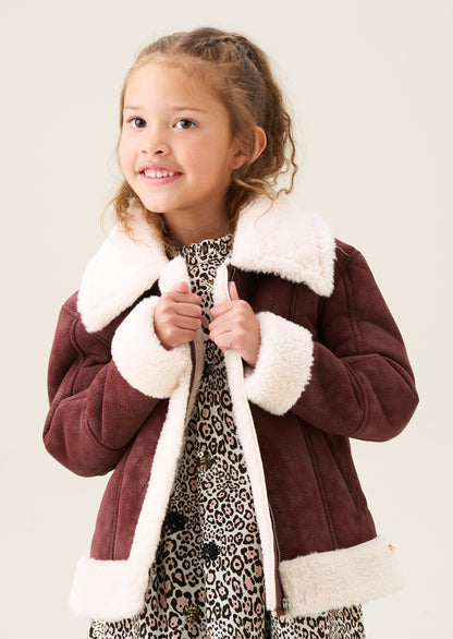 Halle Faux Leather Fur Jacket