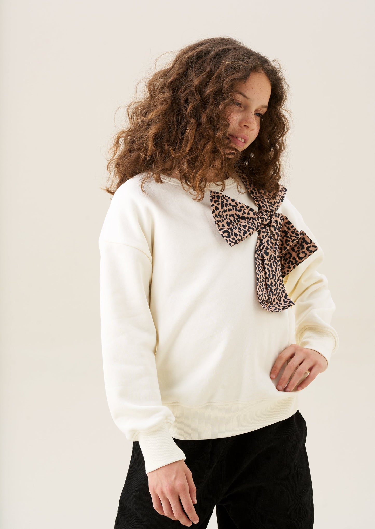 Paige Bow Shoulder Sweatshirt