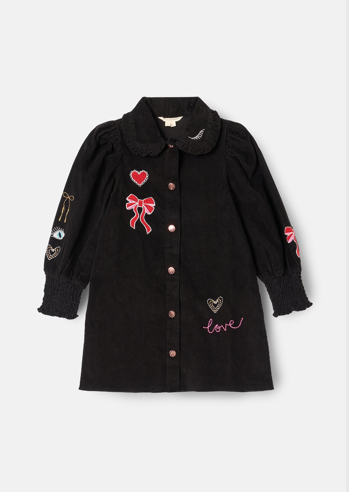 Connie Embroidered Cord Shirt Dress