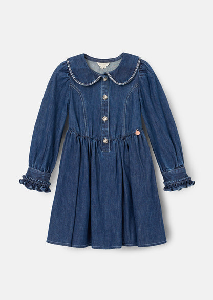 Paige Diamonte Embellished Denim Dress