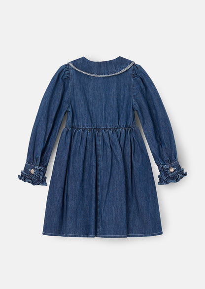 Paige Diamonte Embellished Denim Dress