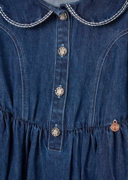 Paige Diamonte Embellished Denim Dress
