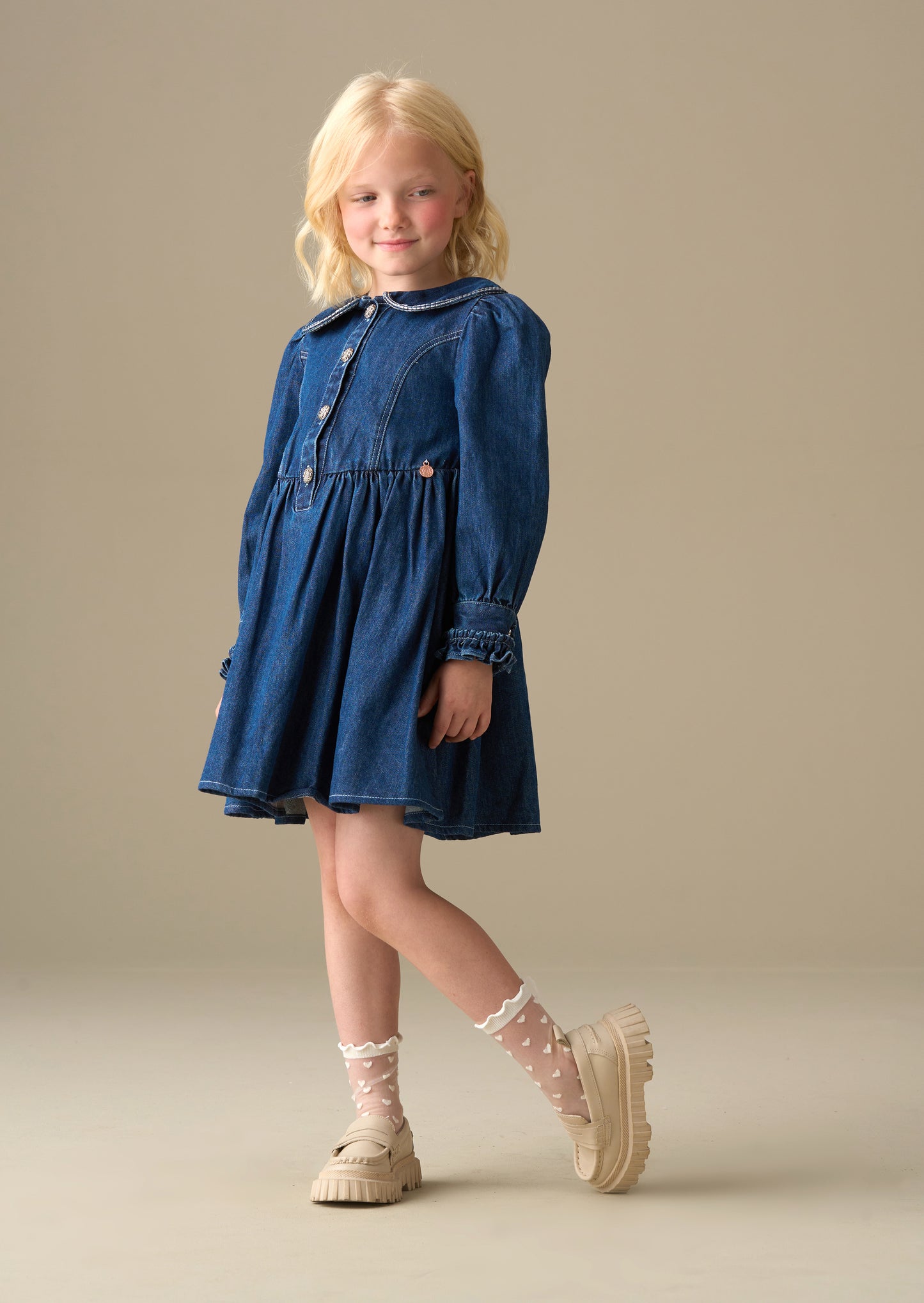 Paige Diamonte Embellished Denim Dress