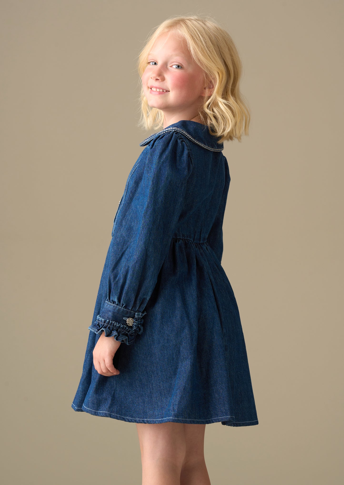 Paige Diamonte Embellished Denim Dress