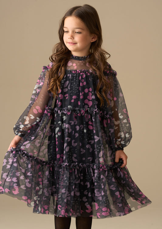 Cara Printed Mesh Dress