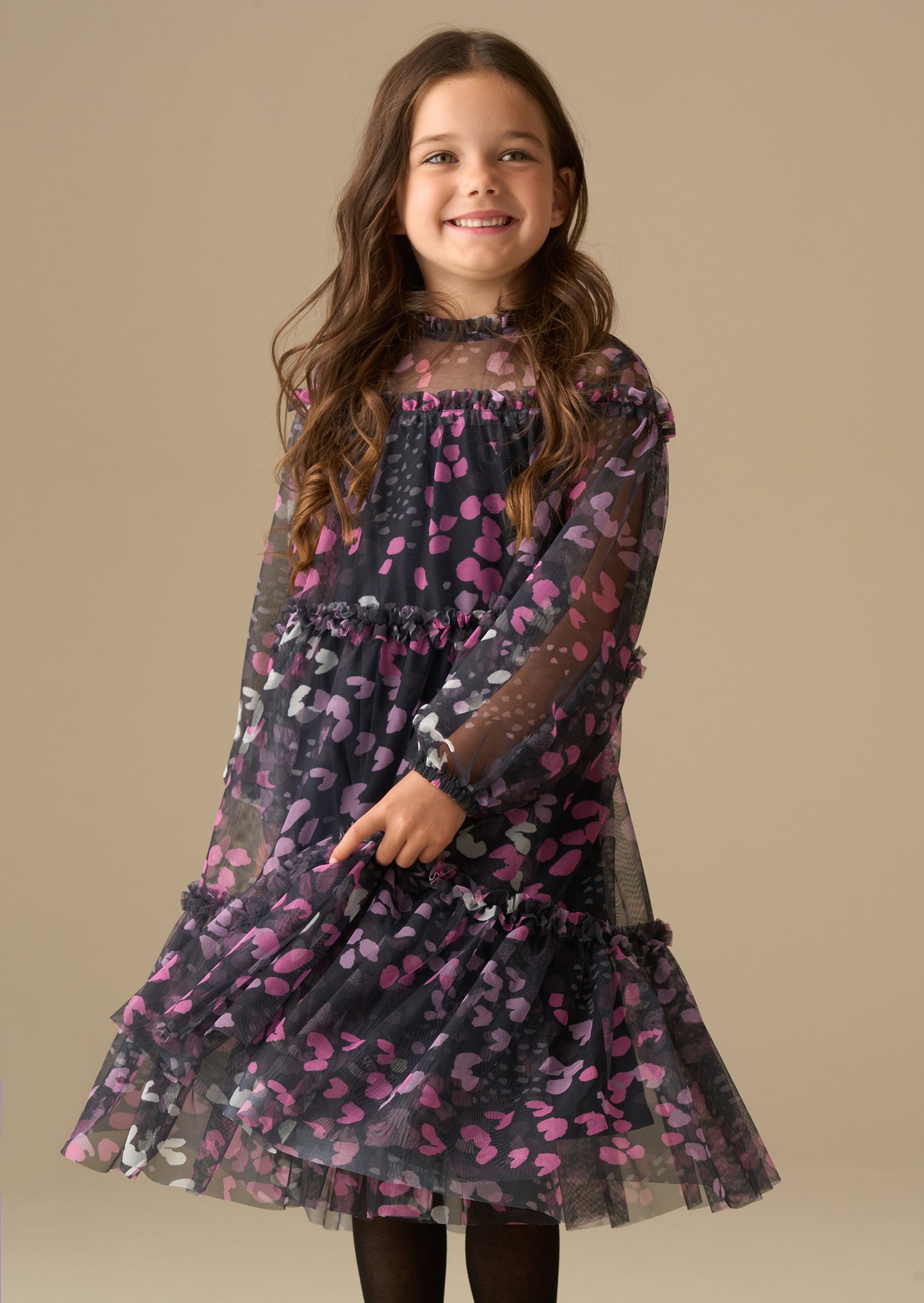 Cara Printed Mesh Dress