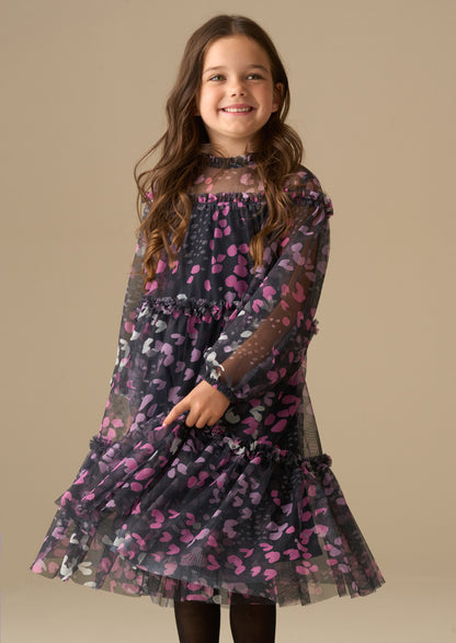 Cara Printed Mesh Dress