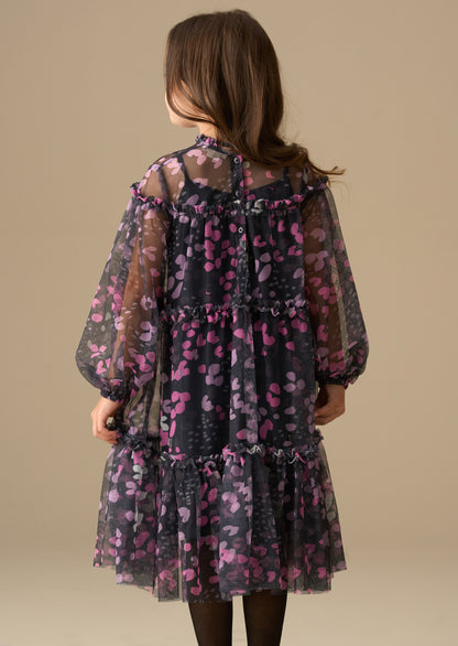 Cara Printed Mesh Dress