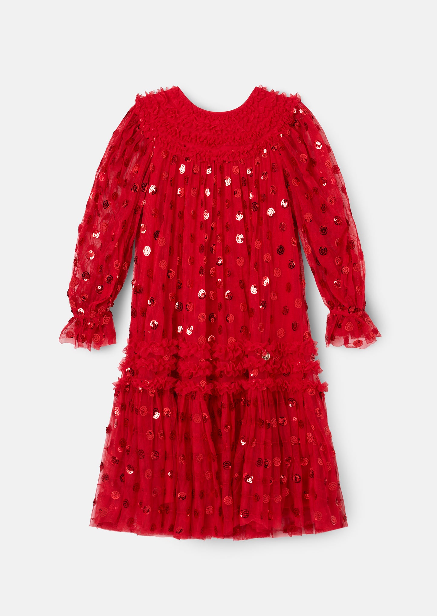 Verity Ruffle Mesh Dress