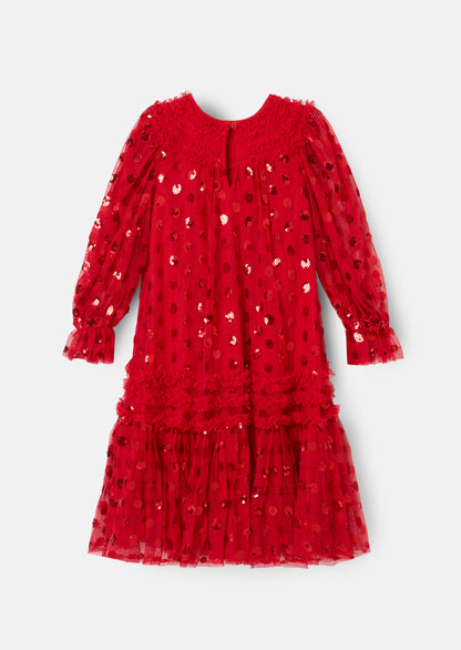 Verity Ruffle Mesh Dress