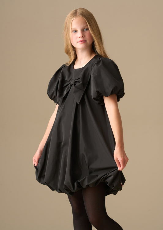 Nadia Puffball Bow Collar Dress
