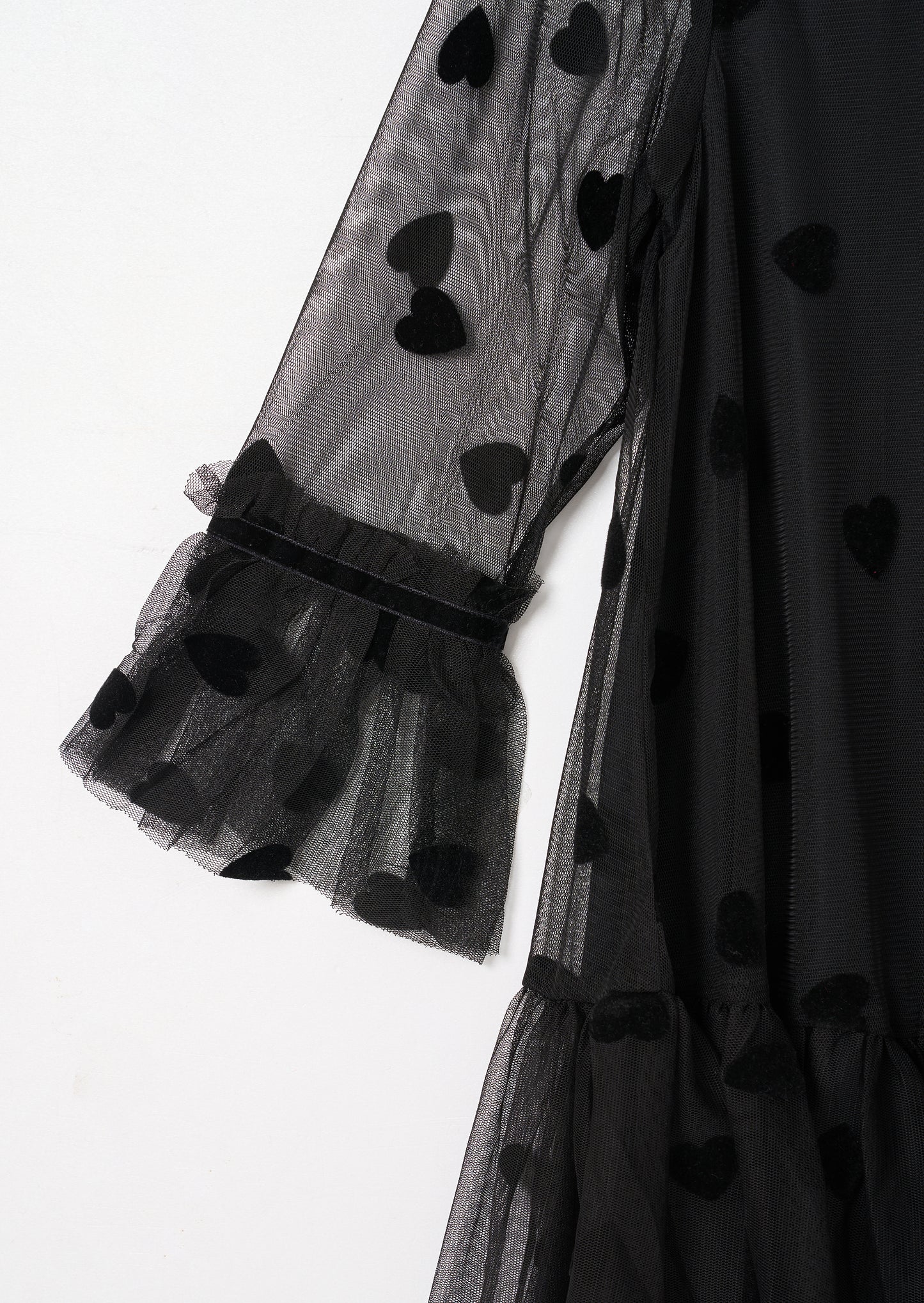 Neve Flock Heart Mesh Dress