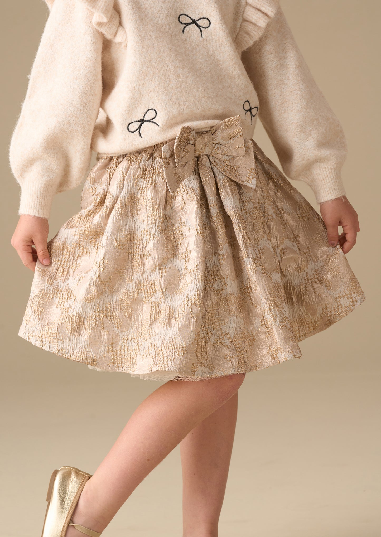 Etta Metallic Jacquard Skirt
