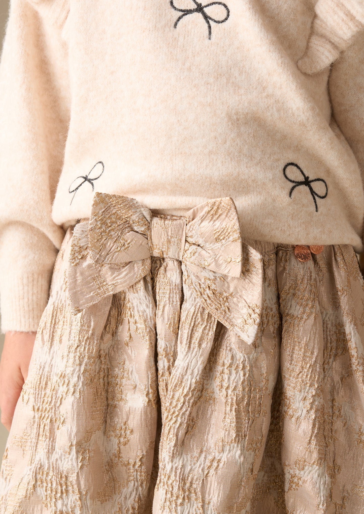 Etta Metallic Jacquard Skirt