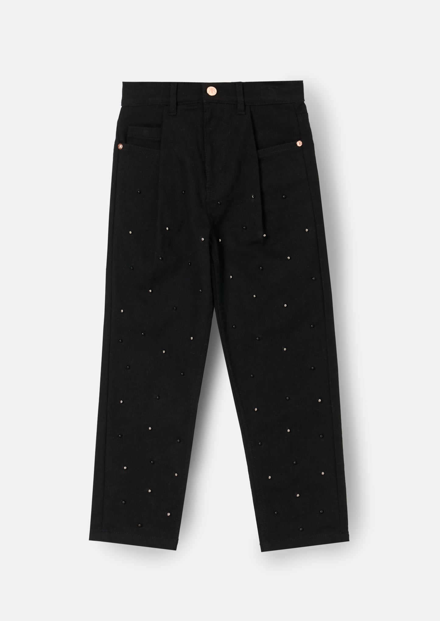 Aylie Beaded Barrel Leg Jean