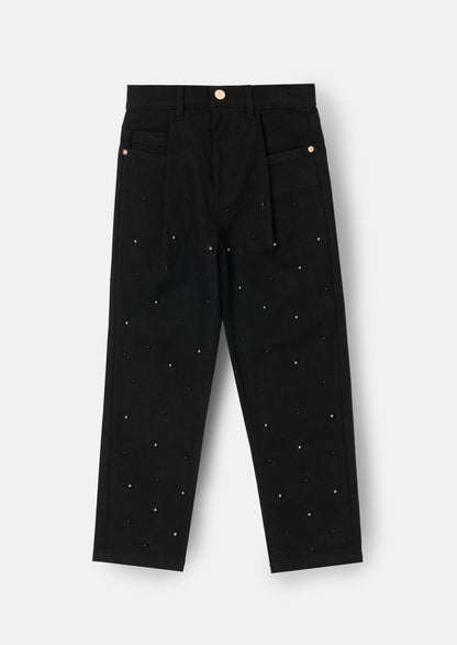 Aylie Beaded Barrel Leg Jean