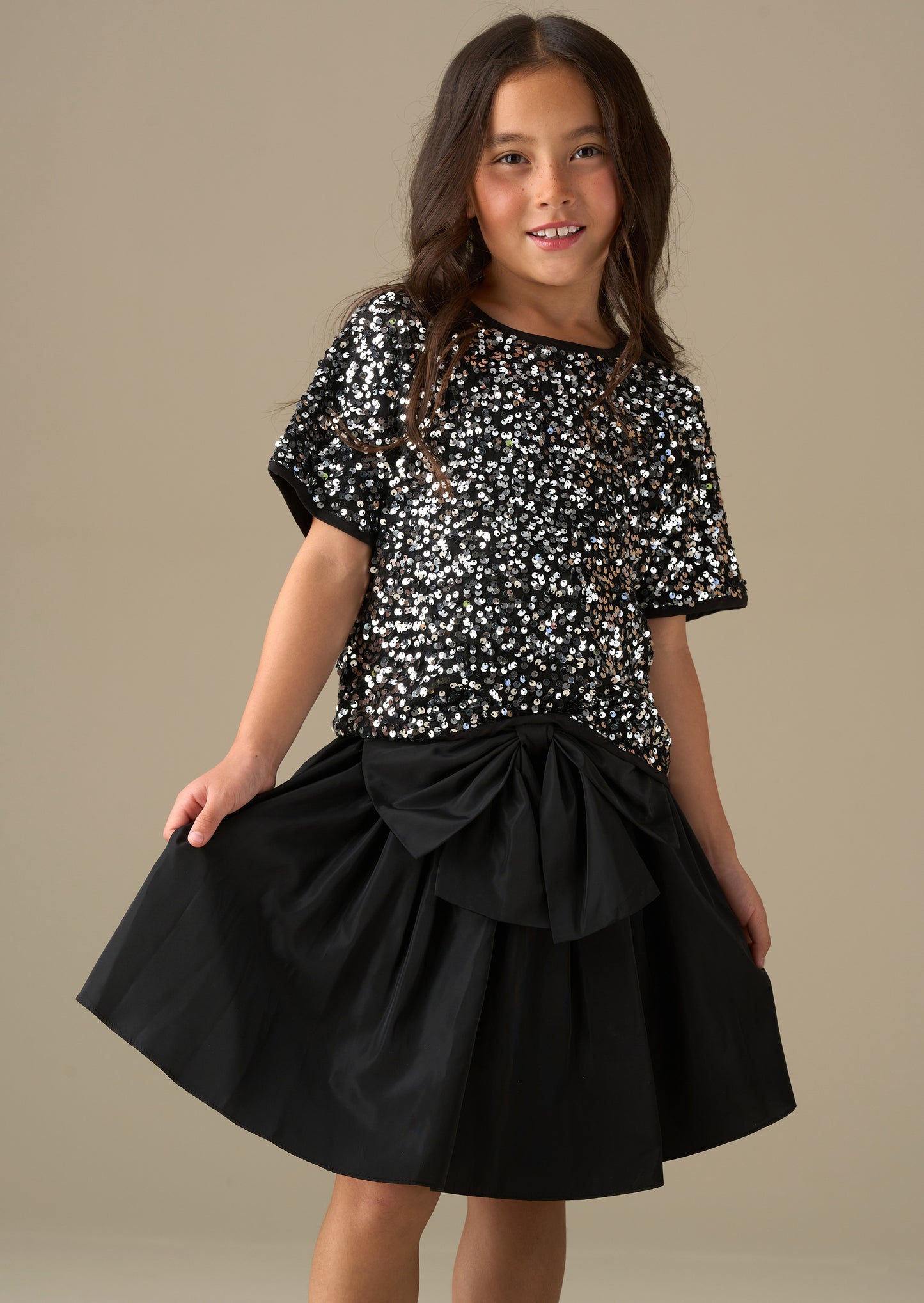 Nadia Tafetta Bow Skirt