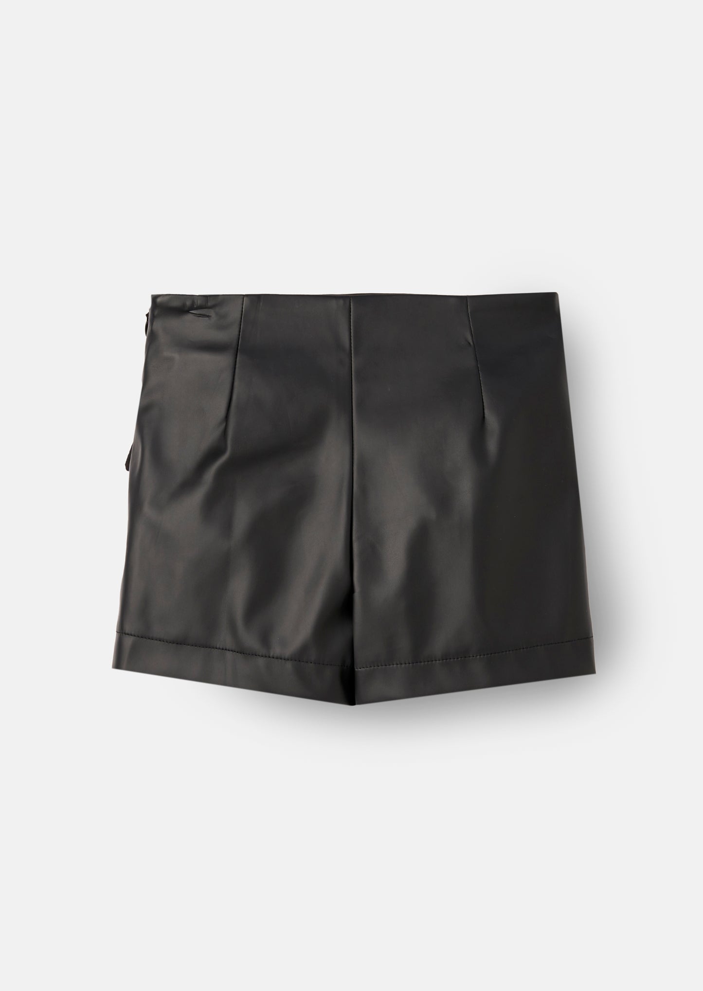 Danni Side Bow Faux Leather Skort
