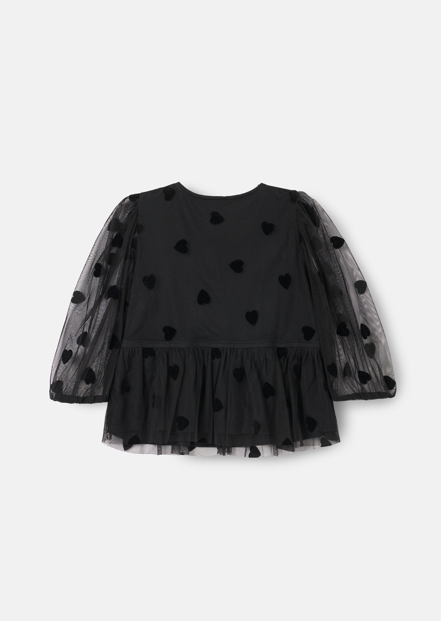 Neve Flock Heart Mesh Top