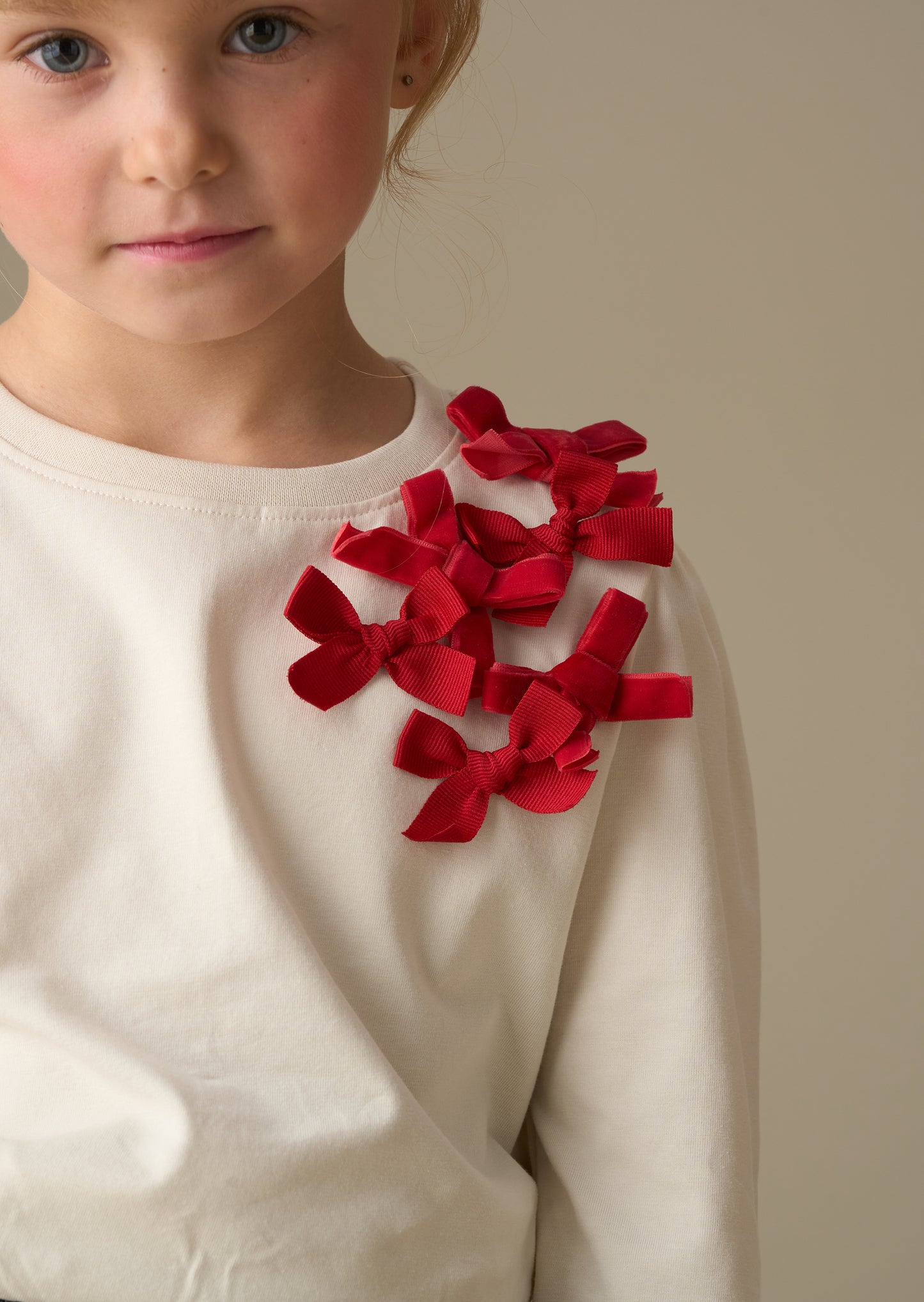 Elena Bow Corsage Ls Top