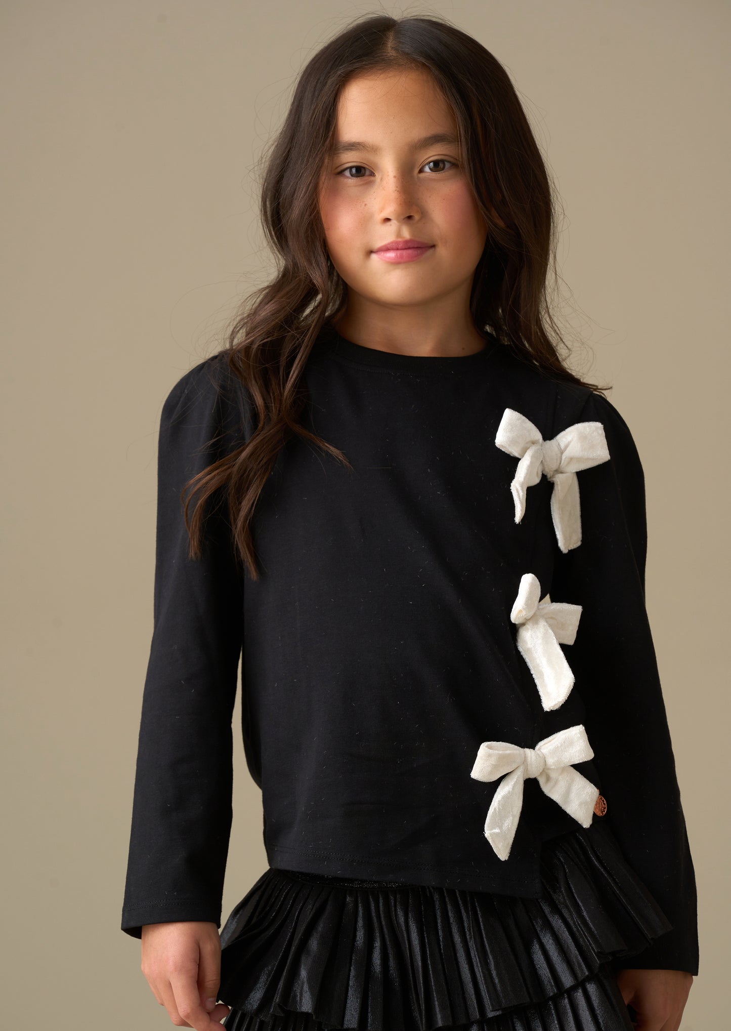 Eliza Asymmetric Bow Ls Top