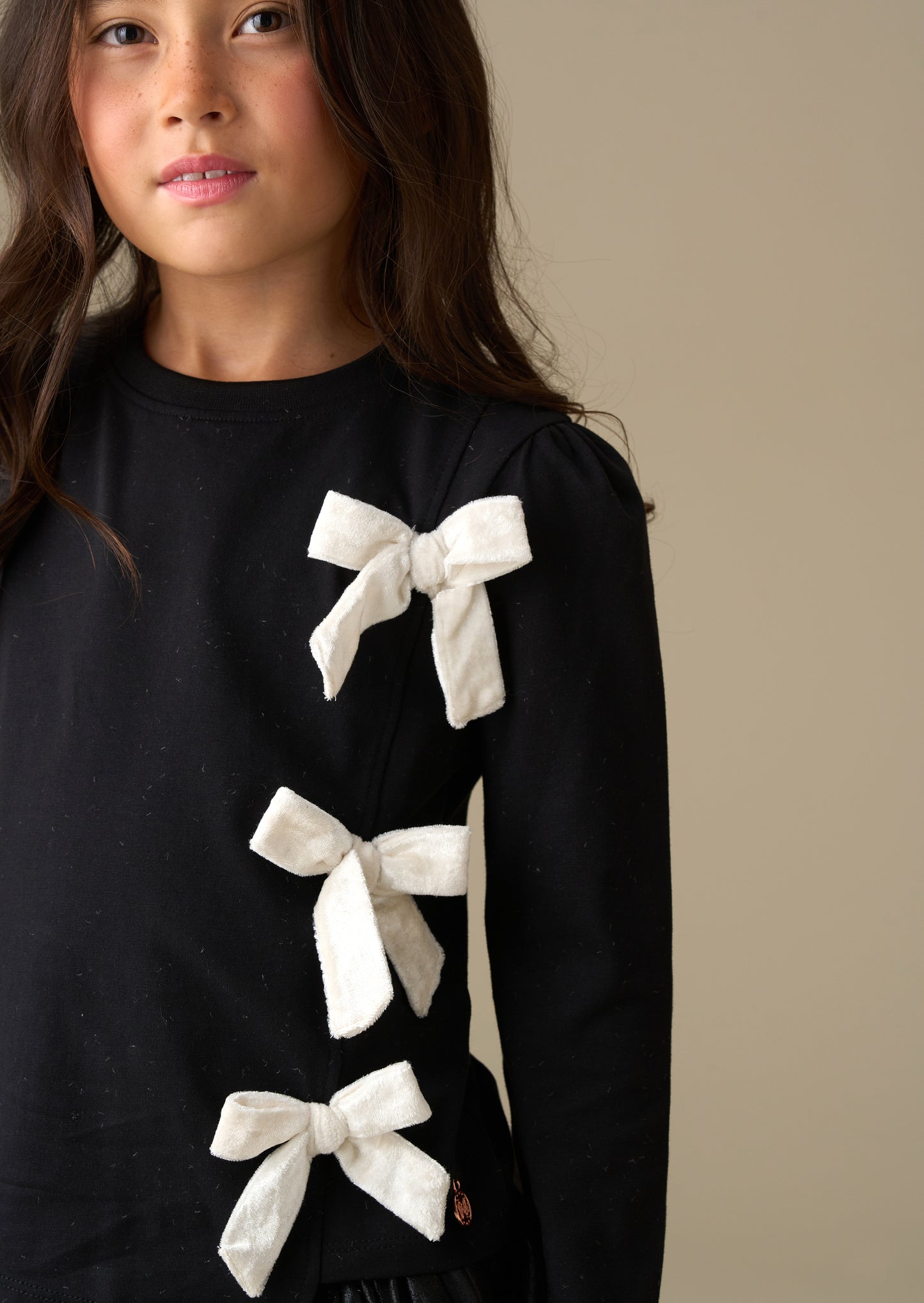 Eliza Asymmetric Bow Ls Top