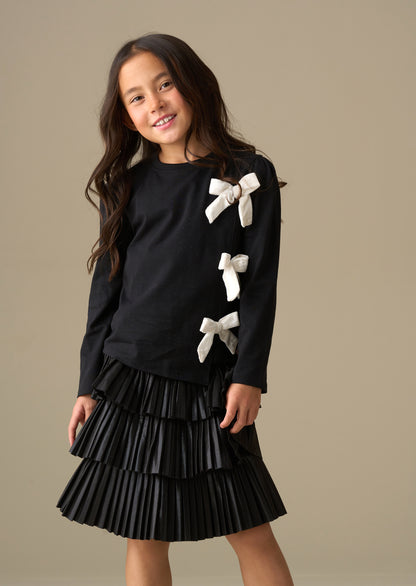 Eliza Asymmetric Bow Ls Top