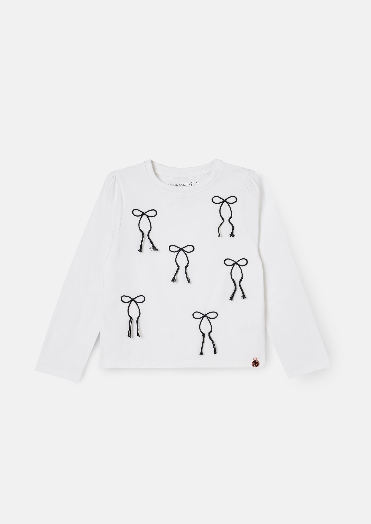 Imogen Embroidered Bow Ls Top