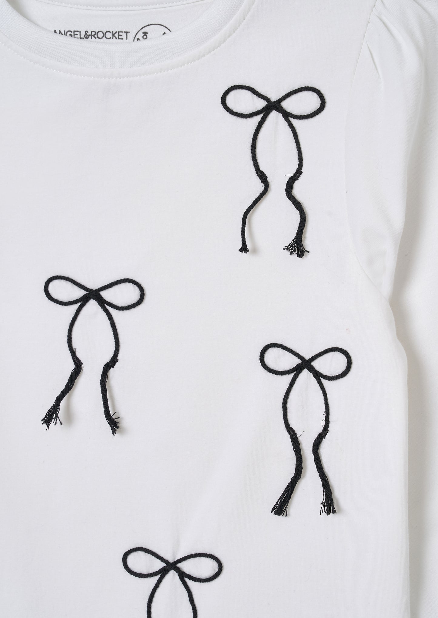 Imogen Embroidered Bow Ls Top