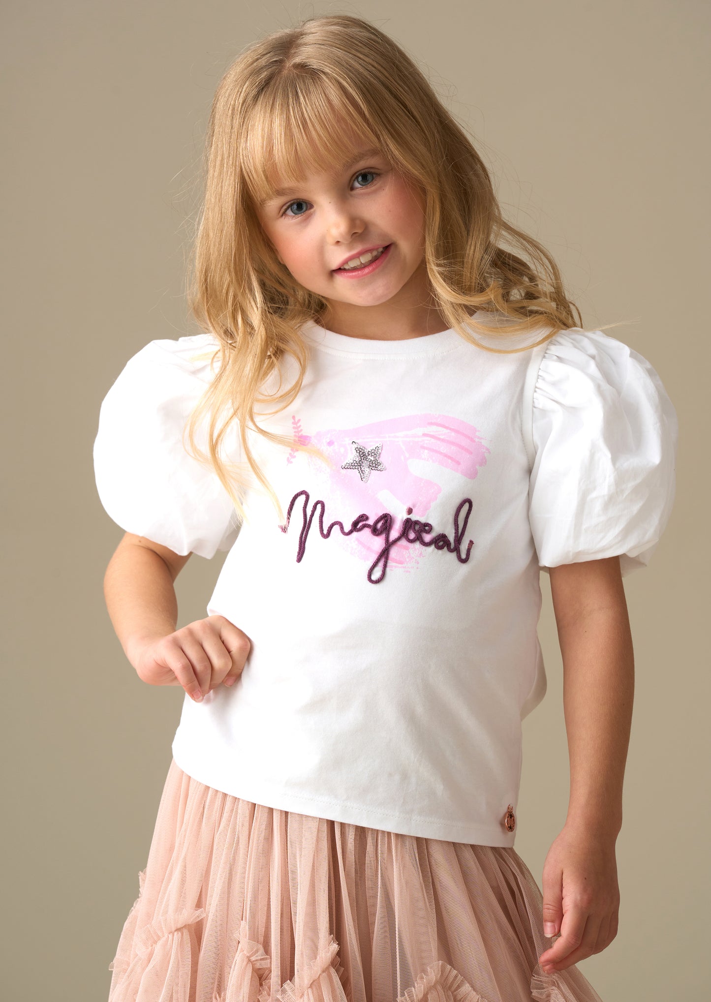 Heidi Puff Sleeve Embellished Top