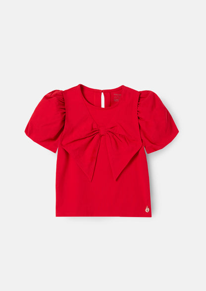 Tilly Woven Collar Puff Sleeve Top