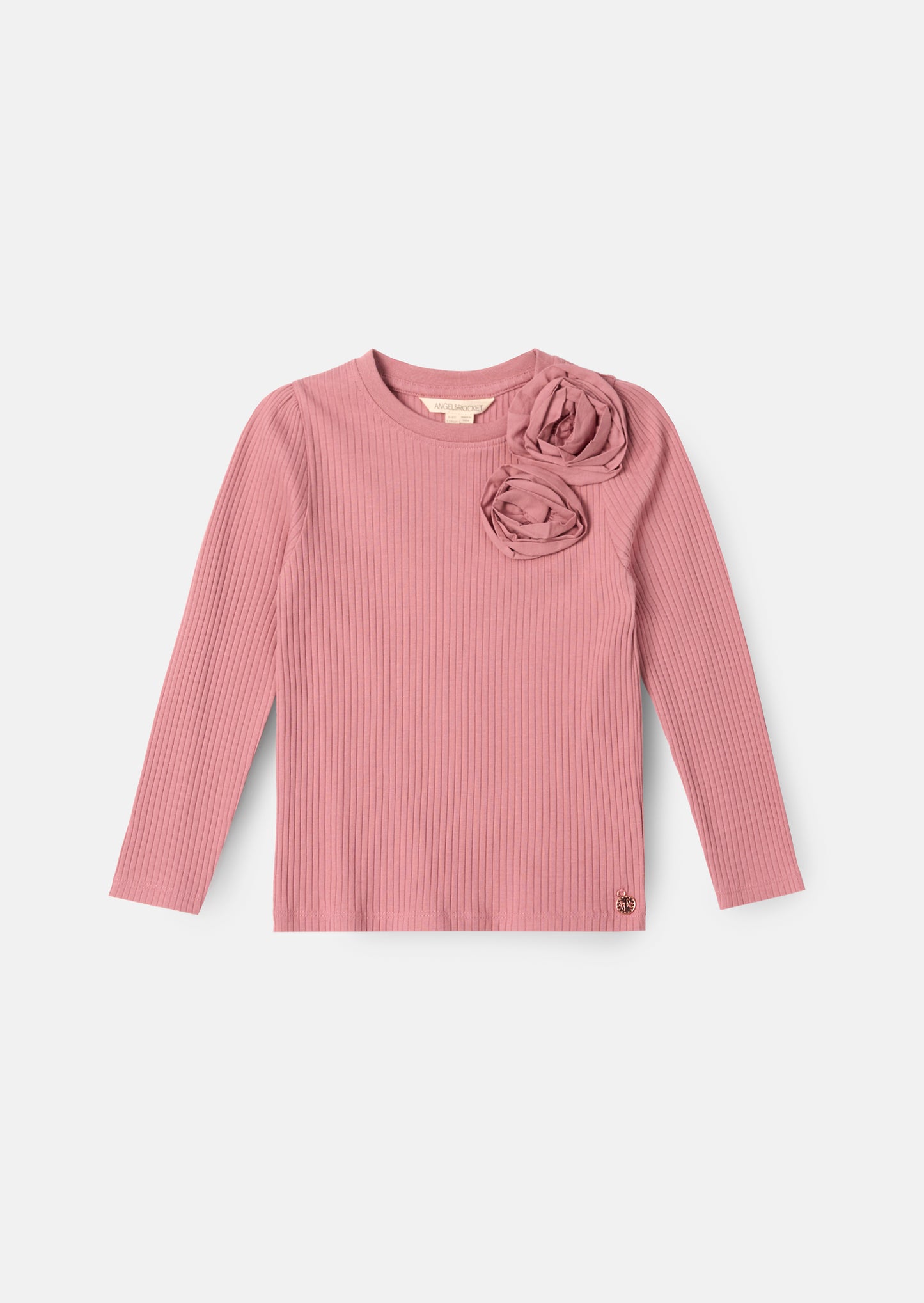 Lizzy Corsage Rib Ls Top