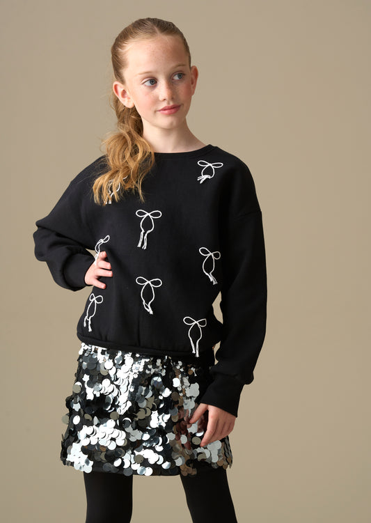 Imogen Embroidered Bow Sweat